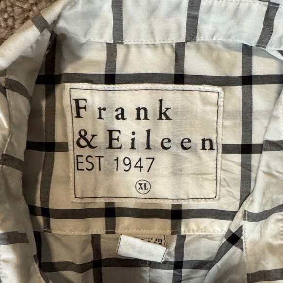 Frank & Eileen Women's Plaid Button Down Shirt in Black and White - Picture 2 of 2